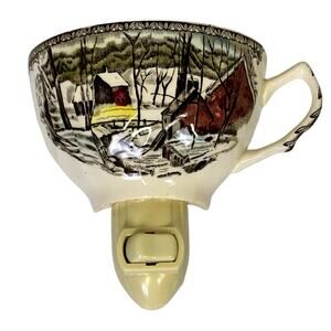 Johnson Brothers England 'The Friendly Village' Night Light Cup-A Rare Find!